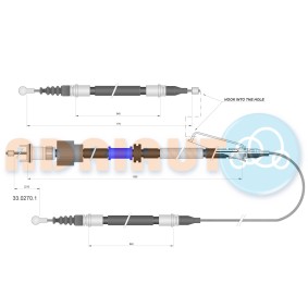 Compre Cable de freno de mano de ADRIAUTO online para 9-5 (YS3G) a precios moderados