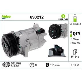 Osta Ilmastoinnin kompressori VALEO:llä 690212 edullisesti hintaan 333,05 €