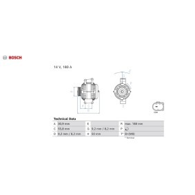 Compre Alternador de BOSCH online para VITO Mixto (W447) a preços moderados