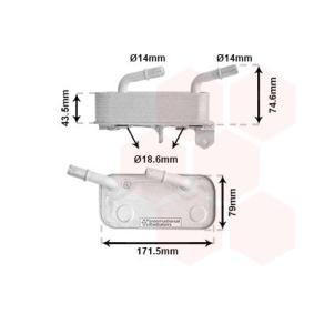 Achetez des Radiateur d'huile de boite de vitesse automatique VAN WEZEL 06013753 à prix pour 79,33 €