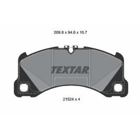 Achetez des Plaquette de frein de chez TEXTAR en ligne pour Macan (XAB) à prix modérés