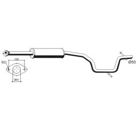 Compre Silenciador intermedio de VEGAZ online para MONDEO IV (BA7) a precios moderados