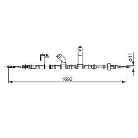 Compre Cabo de aço, travão de estacionamento da BOSCH 1 987 482 841 a um preço baixo por 58,23 €