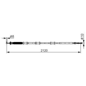 Compre Cabo de aço, travão de estacionamento da BOSCH 1 987 482 891 a um preço baixo por 33,12 €