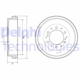 Achetez des Tambour de frein DELPHI BF590 à prix pour 31,81 €