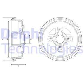 Achetez des Tambour de frein DELPHI BF607 à prix pour 50,79 €