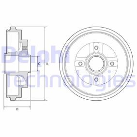 Achetez des Tambour de frein DELPHI BF630 à prix pour 40,06 €