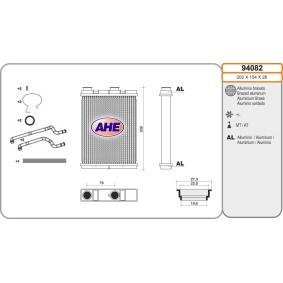 Wärmetauscher, Innenraumheizung 94082 von AHE günstig für 131,79 € online kaufen