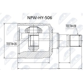 Gelenksatz, Antriebswelle NPW-HY-506 von NTY günstig für 76,29 € online kaufen