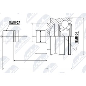 Acquista Kit giunti semiasse da NTY NPZ-FR-018 a buon mercato per soli 36,39 €