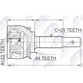 Gelenksatz, Antriebswelle NPZ-NS-072 von NTY günstig für 25,41 € online kaufen