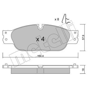 Bremsbeläge 22-1189-0 von METELLI günstig für 31,66 € online kaufen