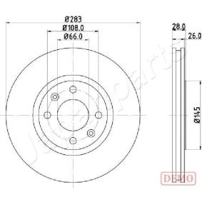 Bremsscheibe DI-0627C von JAPANPARTS günstig für 136,59 € online kaufen