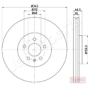 Bremsscheibe für AUDI von JAPANPARTS