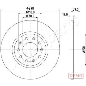 Bremsscheibe DP-0204C von JAPANPARTS günstig für 83,08 € online kaufen