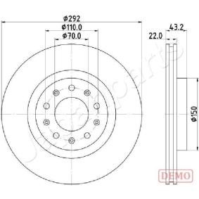 Bremsscheibe DP-0205C von JAPANPARTS günstig für 84,32 € online kaufen