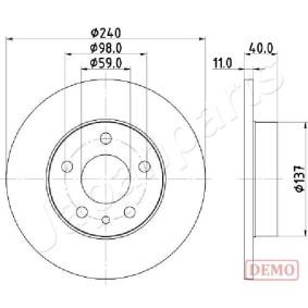 Bremsscheibe DP-0209C von JAPANPARTS günstig für 31,68 € online kaufen
