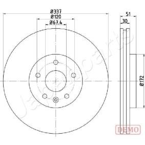 Bremsscheibe DP-0323C von JAPANPARTS günstig für 71,68 € online kaufen