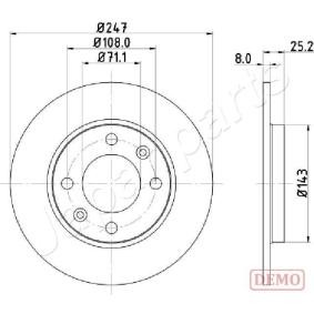 Bremsscheibe DP-0615C von JAPANPARTS günstig für 41,45 € online kaufen