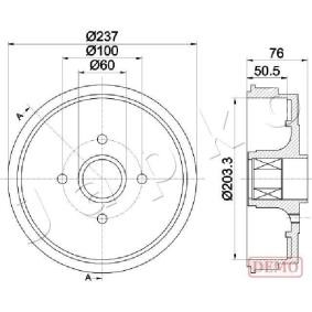 Acquista Tamburo freno da JAPKO 560700C a buon mercato per soli 67,66 €