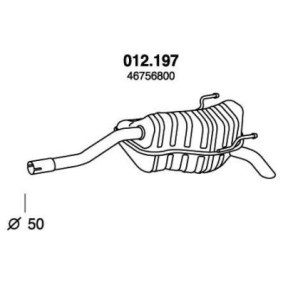 Achetez des Silencieux arrière PEDOL 012.197 à prix pour 123,65 €