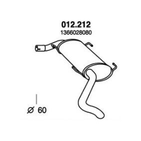 Achetez des Silencieux arrière PEDOL 012.212 à prix pour 115,71 €