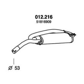 Achetez des Silencieux arrière PEDOL 012.216 à prix pour 86,61 €