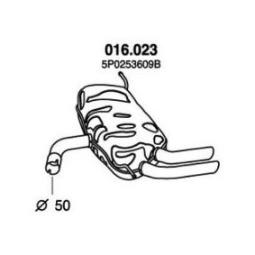 Achetez des Silencieux arrière PEDOL 016.023 à prix pour 145,84 €