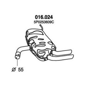 Achetez des Silencieux arrière PEDOL 016.024 à prix pour 152,58 €