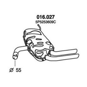 Achetez des Silencieux arrière PEDOL 016.027 à prix pour 81,03 €