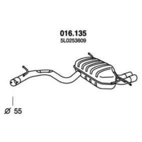 Achetez des Silencieux arrière PEDOL 016.135 à prix pour 234,17 €