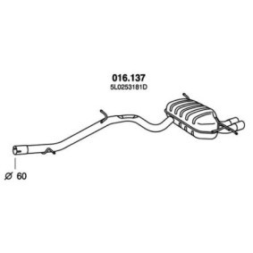 Achetez des Silencieux arrière PEDOL 016.137 à prix pour 229,77 €