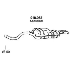 Achetez des Silencieux arrière PEDOL 018.062 à prix pour 140,38 €