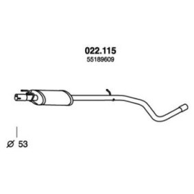 Compre Panela de escape central da PEDOL 022.115 a um preço baixo por 61,23 €