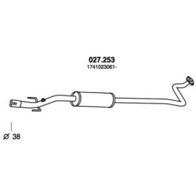 Comprar Silenciador intermedio de PEDOL 027.253 a bajo precio de 62,52 €