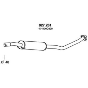 Comprar Silenciador intermedio de PEDOL 027.261 a bajo precio de 71,28 €