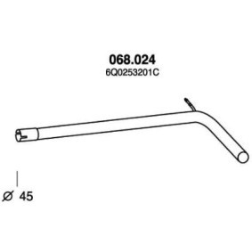 Achetez des Tuyau d'échappement PEDOL 068.024 à prix pour 27,93 €