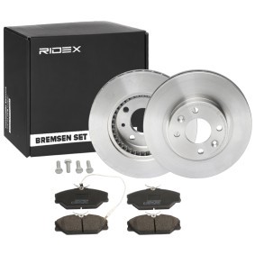 Achetez des Kit disque et plaquette de frein de chez RIDEX en ligne pour Megane I Coupé (DA, DA0/1) à prix modérés