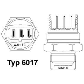 Comprar Interruptor de temperatura, ventilador del radiador de WAHLER 6017.85D a bajo precio de 19,32 €