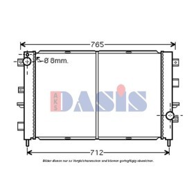 Kühler, Motorkühlung 020016N von AKS DASIS günstig für 124,26 € online kaufen