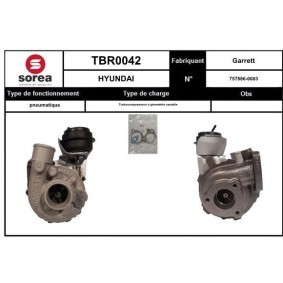 Comprar Turbocompresor de SNRA TBR0042 a bajo precio de 476,85 €