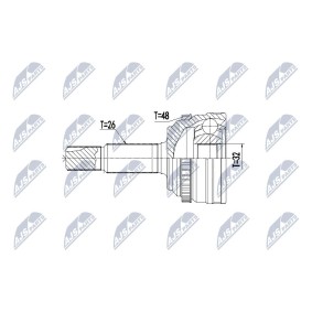 Gelenksatz, Antriebswelle NPZ-TY-096 von NTY günstig für 48,96 € online kaufen