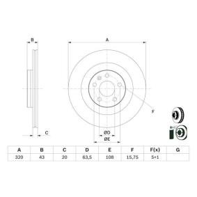 Bremsscheibe 0 986 479 E87 von BOSCH günstig für 61,68 € online kaufen