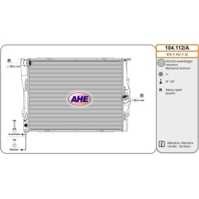 Kühler, Motorkühlung 104.112/A von AHE günstig für 158,81 € online kaufen
