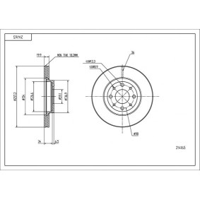 Achetez des Disque de frein HART 214 165 à prix pour 24,18 €