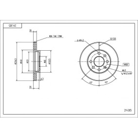 Achetez des Disque de frein HART 214 305 à prix pour 20,46 €