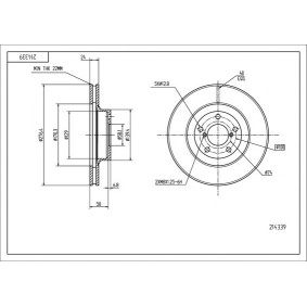 Comprar Disco de freno de HART 214 339 a bajo precio de 31,21 €