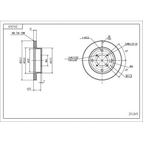Comprar Disco de freno de HART 214 349 a bajo precio de 18,78 €