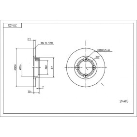 Achetez des Disque de frein HART 214 405 à prix pour 20,19 €