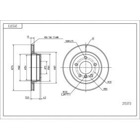 Comprar Disco de freno de HART 215 373 a bajo precio de 24,02 €